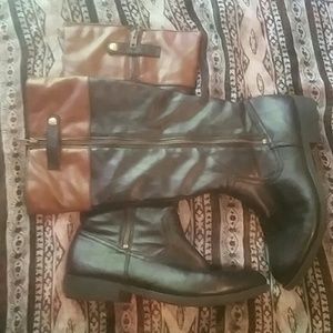 Jellypop|tall boots|black|brown